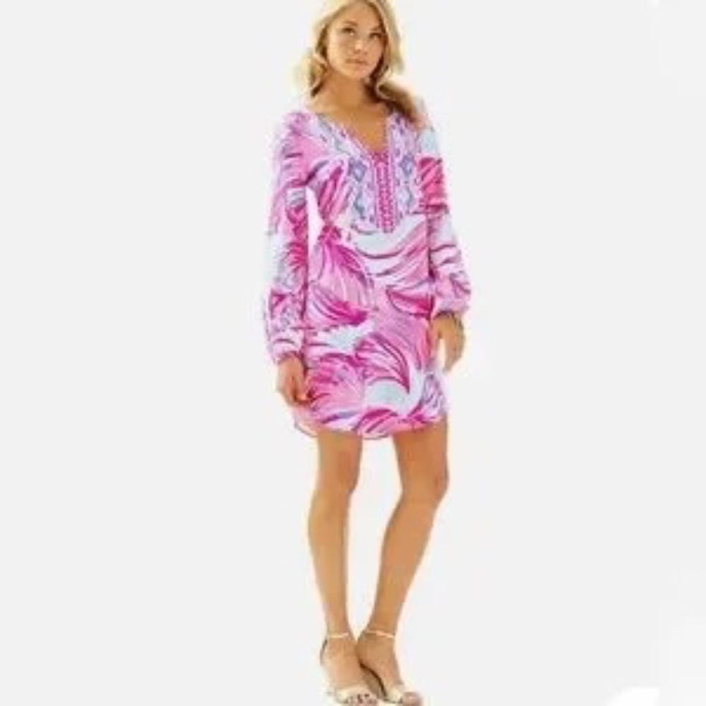 Lilly Pulitzer, Gianna Tunic Dress, Oh My Guava Engineered, XS, NWT